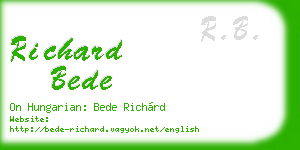richard bede business card